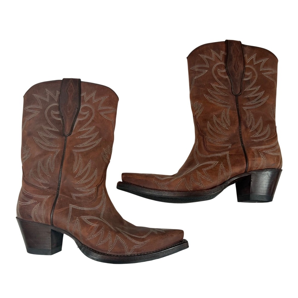 Sendra Judy Brown Leather Western Cowboy Boots Handcrafted in Spain5402 Sz 8.5